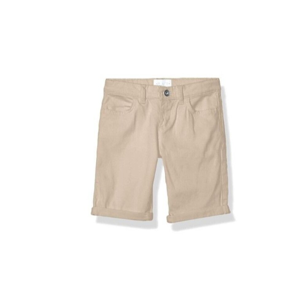 The Children’s Place Kids Shorts 4 Plus Beige Solid Skimmer